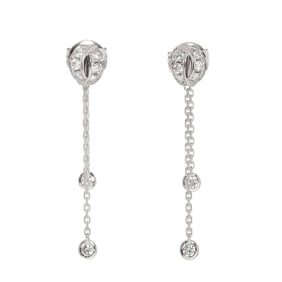 CHAUMET Liens Seduction Diamond Earrings K18 WG White Gold 750 Pierced
