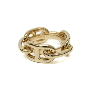 Hermes Metal Scarf Ring Champagne Gold Lugate Shane Dunkle