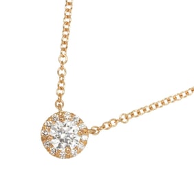 Tiffany & Co. Soleste Diamond 0.20ct F VVS2 3EX Necklace 40cm K18 PG Pink Gold 750