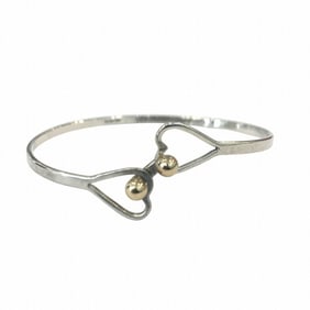 Tiffany & Co. Hook and Eye 925 K14 Bangle Silver Gold Women's