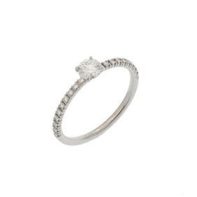 CARTIER Etincel de Cartier Diamond 0.25ct #48 Size 7 Women's Pt950 Platinum Ring