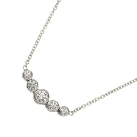 Tiffany & Co. Jazz Graduated Necklace Diamond 40cm Pt Platinum