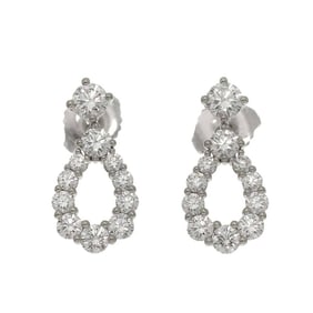Harry Winston HARRY WINSTON Loop Diamond 0.16ct Small Earrings Pt Platinum Pierced