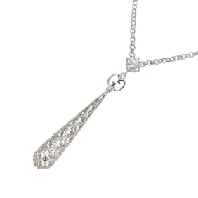 GUCCI Diamantissima Drop Diamond Necklace 42cm K18 WG White Gold 750