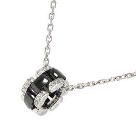 CHANEL Ultra Diamond Necklace 44cm Ceramic K18 WG White Gold 750 ULTRA