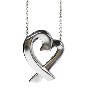 Tiffany & Co. Paloma Picasso SV925 Loving Heart Necklace Silver Women's