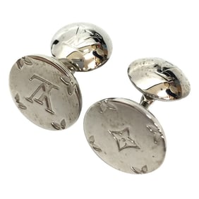 Louis Vuitton LOUIS VUITTON Bouton de Manchette Monogram Cufflinks M61971 Silver Color Men's