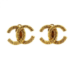 Chanel Earrings Coco Mark GP Plated Gold Ladies