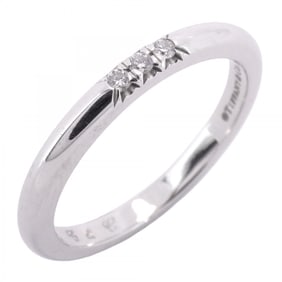 Tiffany Ring Forever Band 3PD Pt950 Platinum Diamond Size 7.5 Ladies