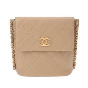 CHANEL Chanel Matelasse Chain Shoulder Coco Mark Beige AS2542 Women's Lambskin Bag