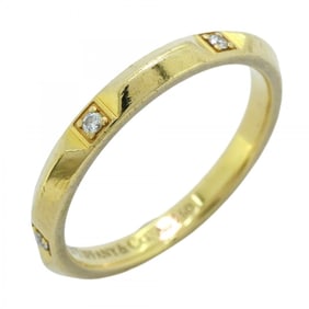 Tiffany Ring T True Band 6PD 18KYG Yellow Gold Diamond Size 15 Ladies
