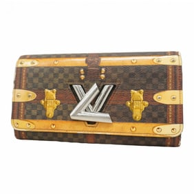 Louis Vuitton Long Wallet Transformed Damier Portefeuille Twist M63778 Brown Women's