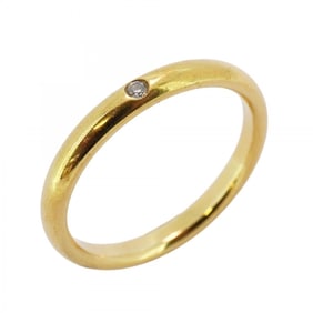 Tiffany Ring Wedding Band 1PD 18KYG Yellow Gold Diamond Size 17.5 Men's