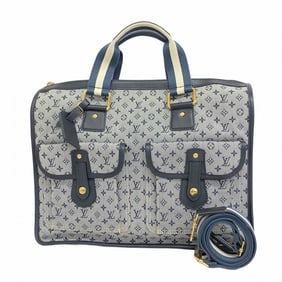Louis Vuitton Tote Bag Monogram Mini Sac Marie Kate 48 M42341 Blue Women's
