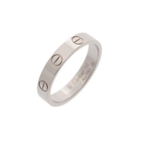 CARTIER Cartier Mini Love Ring #52 Size 12 Women's 18K White Gold WG