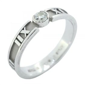 Tiffany Ring Atlas 1PD 18KWG White Gold Diamond Size 12.5 Ladies