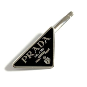Prada Women's Metal Hairpin Hair Clip Logo