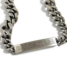 Balenciaga Men's Plate Twist Chain Necklace