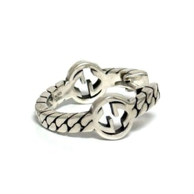 Gucci Men's and Women's Interlocking G Silver Hoop Earrings