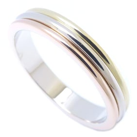 CARTIER Trinity Band Ring #58 K18 Three-Color Gold 293687