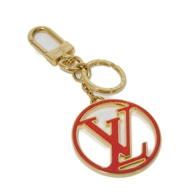 Louis Vuitton LOUIS VUITTON Keychain Porte-Clé LV Circle Rose Ballerine Bicolor Red Pink Unused Epi