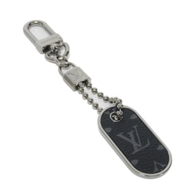 Louis Vuitton LOUIS VUITTON Keychain Porte-Clé Tab Monogram ID LV Padlock Ball Chain Eclipse Noir