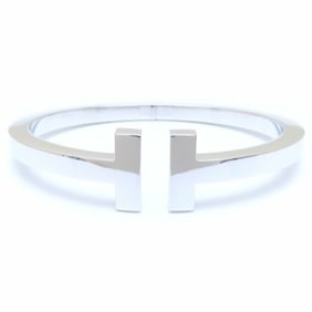 TIFFANY&Co. Tiffany T Square Bangle K18WG White Gold 293738