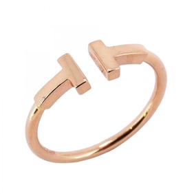 Tiffany Ring T Wire 18KPG Pink Gold Size 15 Ladies