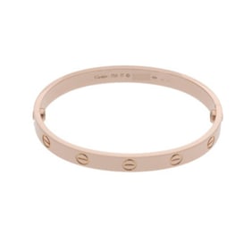 CARTIER Love Bracelet New Model #17 Women's 18K Pink Gold PG