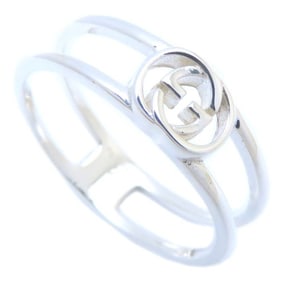 GUCCI Interlocking G Band Ring #21 Silver 925 293754