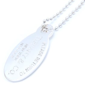 TIFFANY&Co. Tiffany Return to Oval Tag Necklace Silver 925 293730