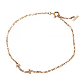 Tiffany Bracelet T Smile Mini 18KPG Pink Gold Diamond Ladies