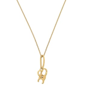 Celine Triomphe Heart Metal Gold Necklace 1055CELINE
