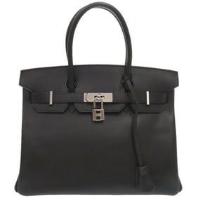 Hermes Birkin 30 Epsom Leather Black ?L Stamp Handbag 0414 HERMES