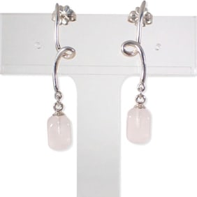 TIFFANY Tiffany SV925 Rose Quartz Earrings