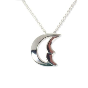 TIFFANY Tiffany 925 Crescent Moon Pendant Necklace