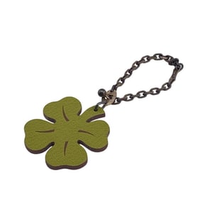 HERMES Hermes Lucky 4 Clover Charm Bag Horse Rodeo Green