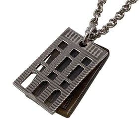 HERMES Hermes Van Quatre Faubourg Necklace High Chain Silver