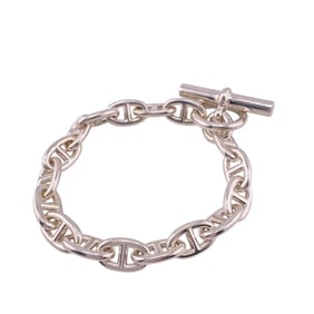 HERMES Hermes Chaine d'Ancre MM 17-link bracelet, high ankle bangle, arm, wrist, silver, unisex