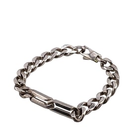 GUCCI 313467 Chain Bracelet High Ankle Bangle Arm Wrist Silver Unisex