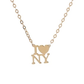TIFFANY&Co. Tiffany I LOVE NY Women's 18K Yellow Gold YG Necklace