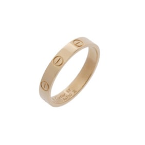 CARTIER Cartier Mini Love Ring #57 Size 17 Women's 18K Yellow Gold YG
