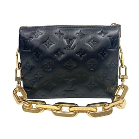 LOUIS VUITTON M21259 Coussin BB Chain Monogram Embossed Handbag High Women's Black