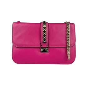 Valentino Garavani shoulder bag rock stud leather metal pink gold women's z5068
