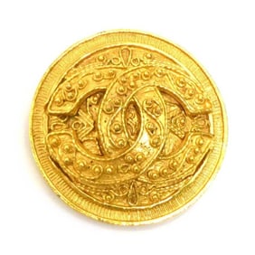 CHANEL Brooch Coco Mark Metal Gold Women's e60327a