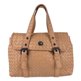 BOTTEGA VENETA Handbag Shoulder Bag Intrecciato Leather Orange Beige Women's z5079
