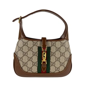 GUCCI Handbag Shoulder Bag Jackie 1961 GG Supreme Canvas Brown Women's 637092 z5162