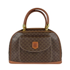 CELINE handbag macadam leather brown gold ladies z5137