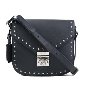 MCM Shoulder Bag Leather Black Women's r10535g