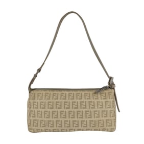 FENDI Zucchino handbag in nylon canvas and leather beige for women z5122